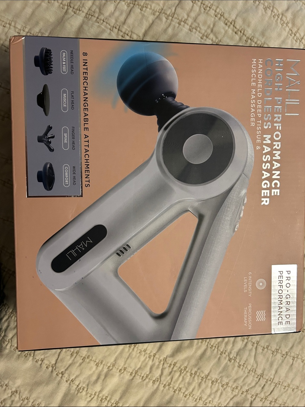 MAHLI High Performance White Handheld Deep Tissue Massager